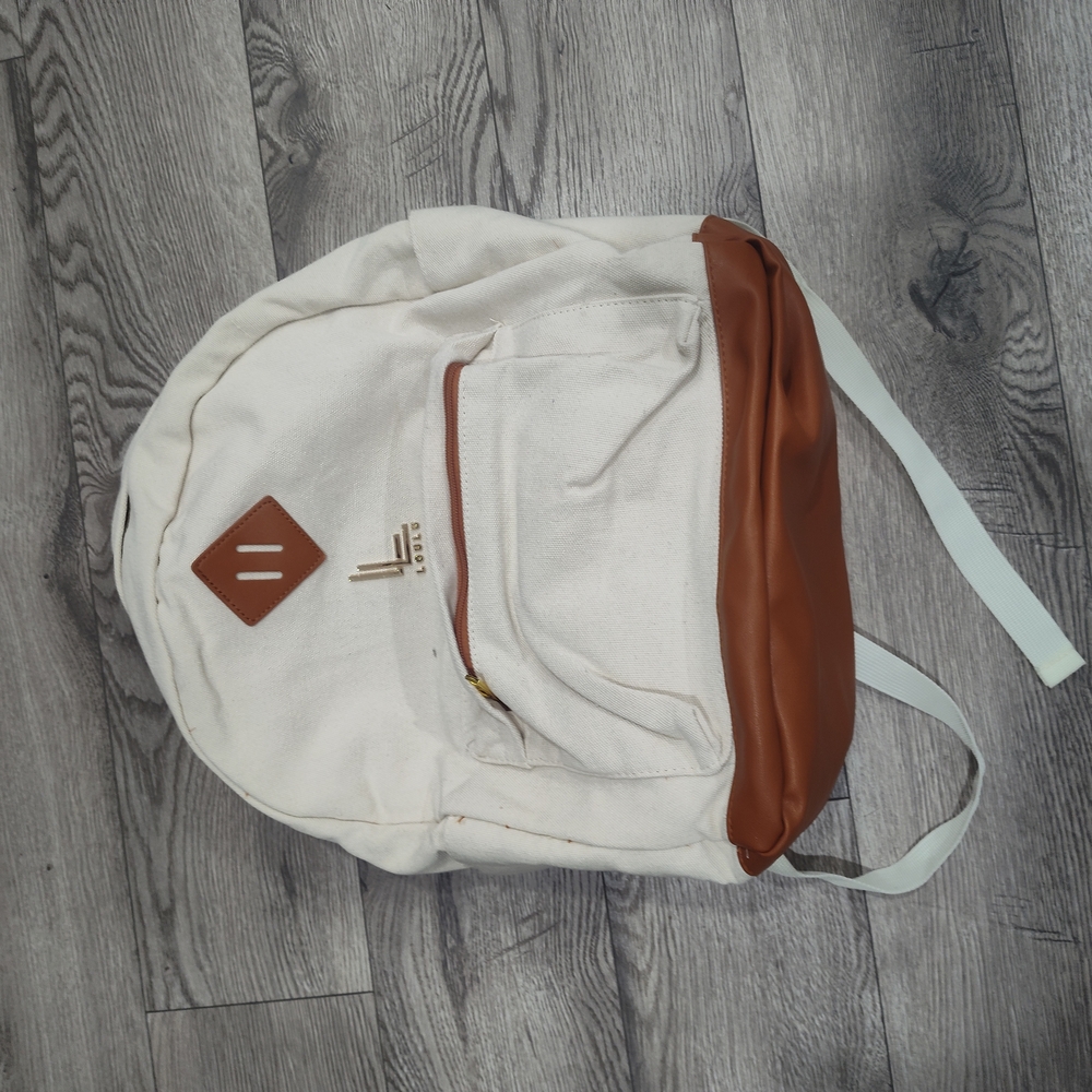 Chic Cream and Tan Backpack